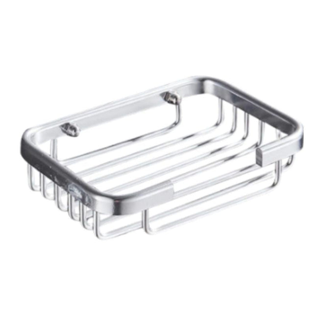 Sæbekurv i stål med klæbepuder