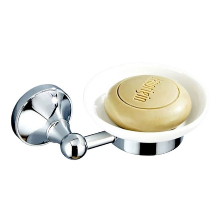 Sæbeholder i messing med keramikskål