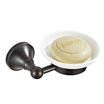 Sæbeholder i messing med keramikskål