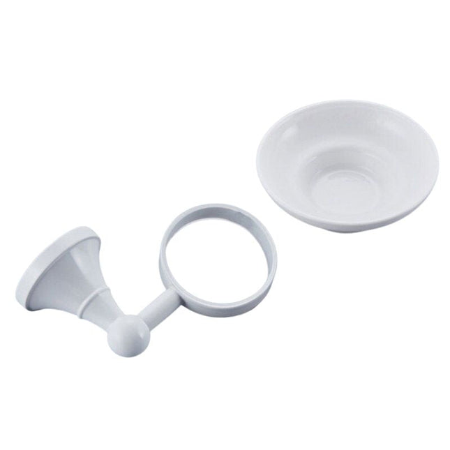 Sæbeholder i messing med keramikskål