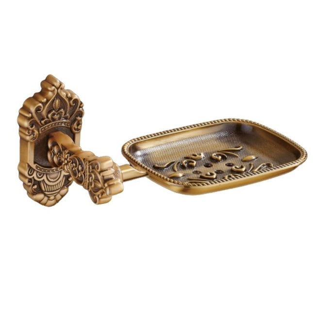 Vægmonteret sæbeholder i antik messing look