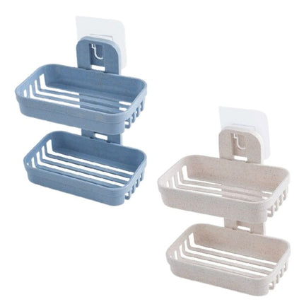 Dobbelt vægmonteret sæbeholder til bruser