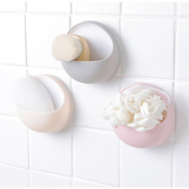 Lille rund sæbeholder med sugekop