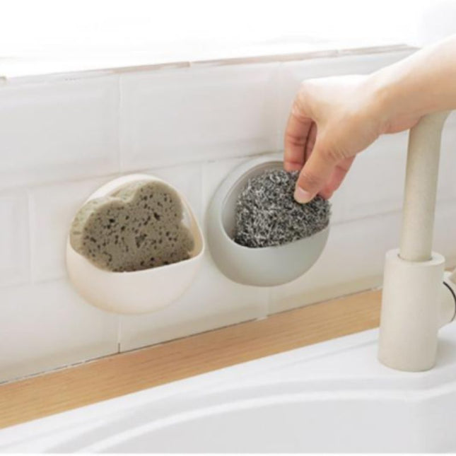 Lille rund sæbeholder med sugekop