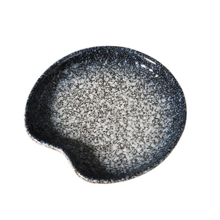 Keramisk sæbeskål med plettet glasur