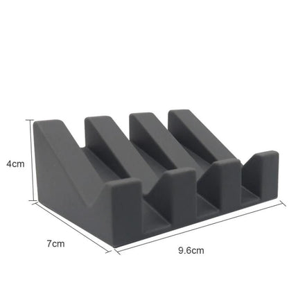 Moderne silikone sæbeholder med riller