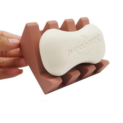 Moderne silikone sæbeholder med riller