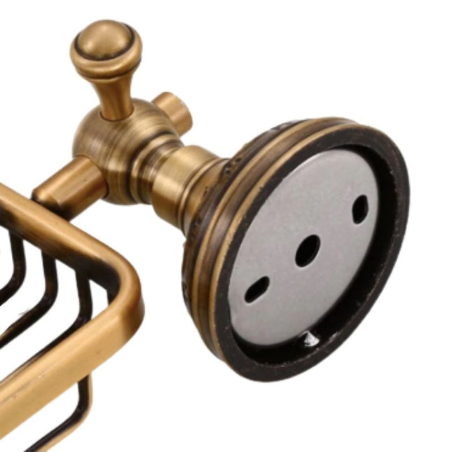 Rektangulær sæbekurv til væg, vintage stil