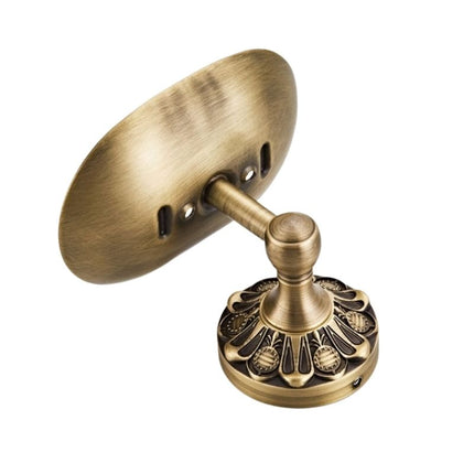 Oval vægmonteret sæbeholder i messing