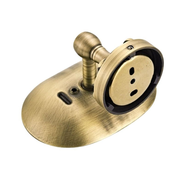 Oval vægmonteret sæbeholder i messing