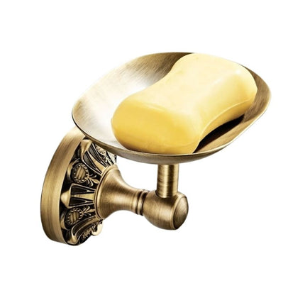 Oval vægmonteret sæbeholder i messing