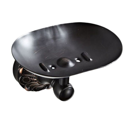 Oval vægmonteret sæbeholder i messing