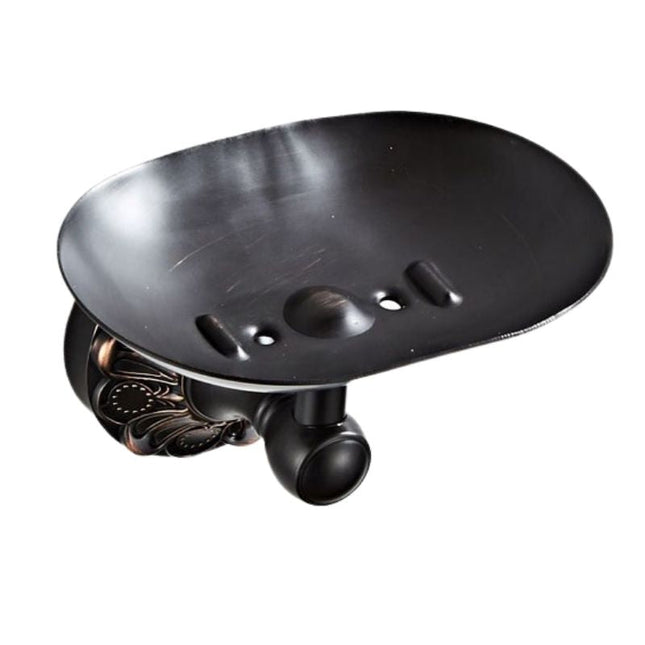 Oval vægmonteret sæbeholder i messing