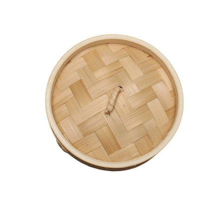 Rund håndlavet sæbeholder i bambus