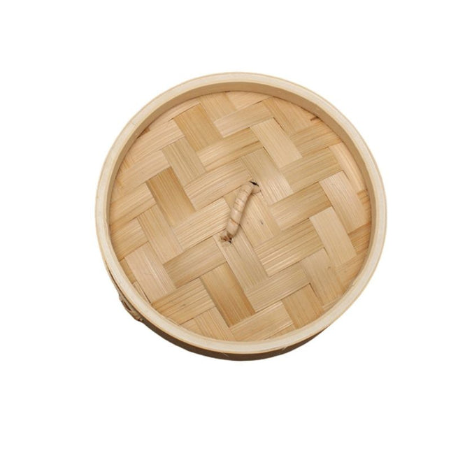 Rund håndlavet sæbeholder i bambus