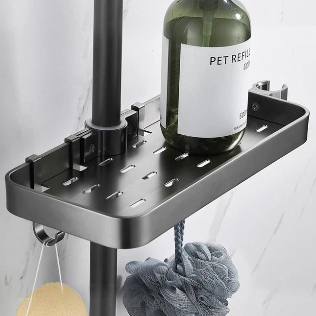 Sort brusehylde til montering på bruserstang