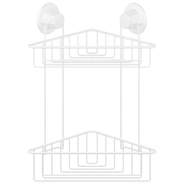 Dobbelt hjørnehylde med sugekopper