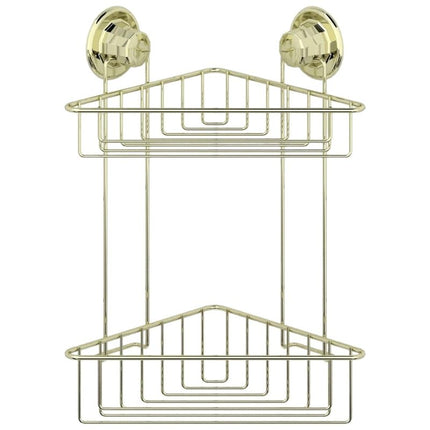 Dobbelt hjørnehylde med sugekopper