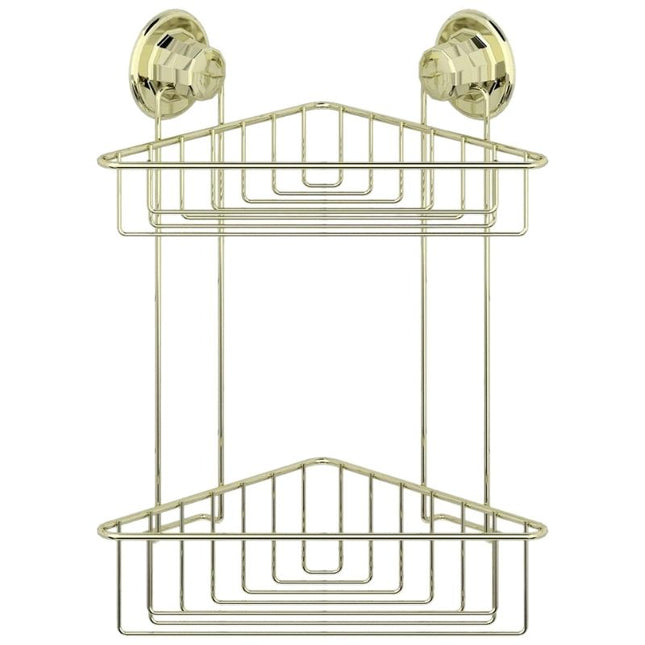 Dobbelt hjørnehylde med sugekopper