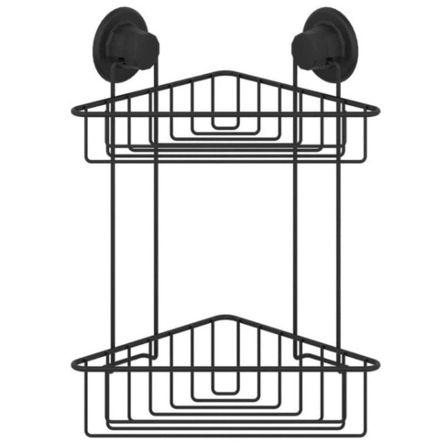 Dobbelt hjørnehylde med sugekopper